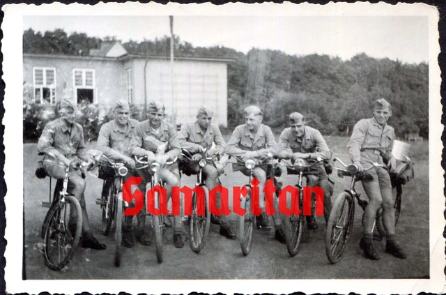 German Rinding Bycicles I9/33 WW2 ORIGINAL Photo Of German Wehrmacht Boy Scouts With Bicycles £ ...