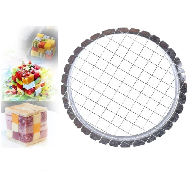 Coupe-légumes à Grille En Inox - Pour Couper En Dés Pommes De Terre, œufs, Fruits - Trancheuse Ronde Pratique
