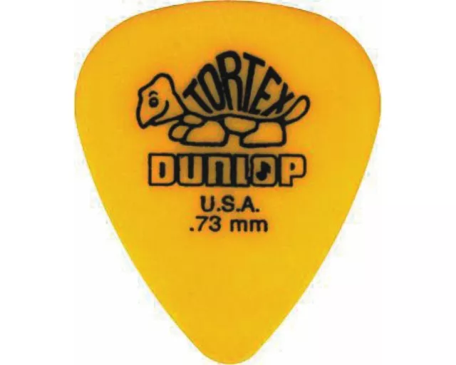 DUNLOP 418P "Tortex Standard" Yellow 0.73mm (12 pz) 418P.73 TORTEX STD - 12/PLYP