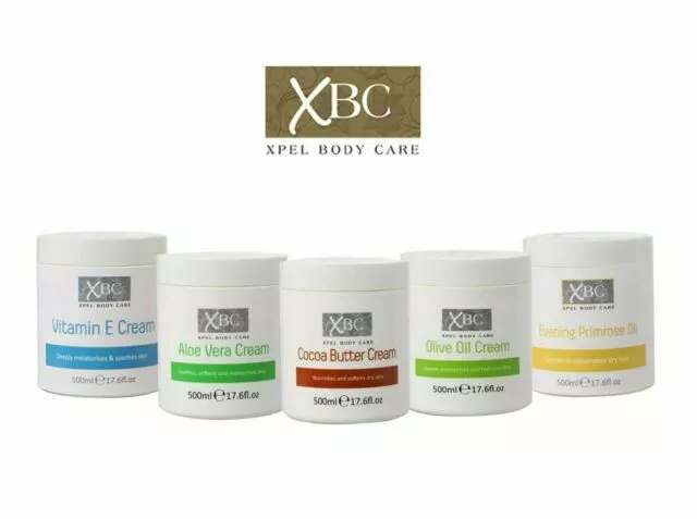 XBC Cream Moisturising Olive Oil Aqueous Vitamin E & Cocoa Butter 500ml x 2 jar