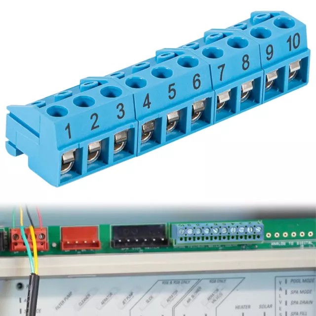 6610 10-Pin Blue Terminal Bar Connector for Jandy Zodiac RS Aqualink PCB