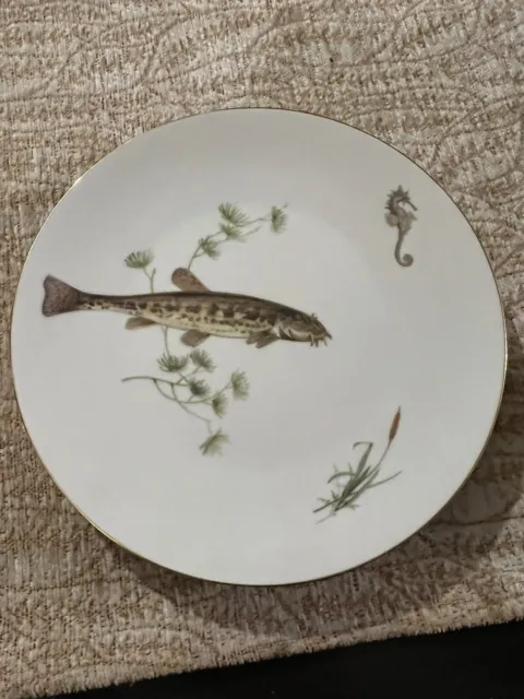 Vintage Bareuther Waldsassen Baaria Germany 7 7/8" Catfish Plate #152