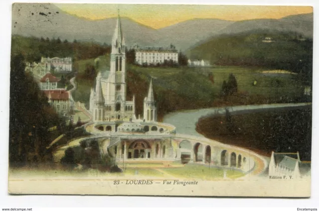 CPA - Carte postale -France -Lourdes -  Vue plongeante (CP2419)