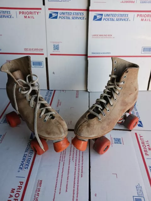 Vintage Riedell Sure Grip Super X Rental Roller Skates Size 7 Lot 7-39