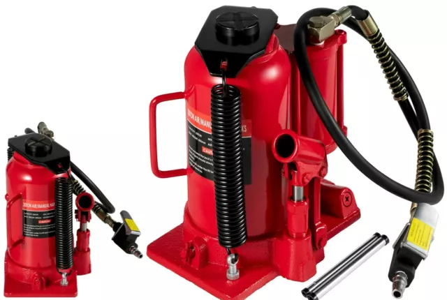 Heavy Duty 20 Ton Air Hydraulic Bottle Jack Manual Auto Truck RV Repair