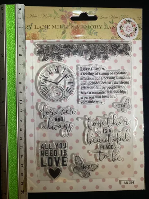 Silicone Stamp Love Vintage Cute Quote Quality Clear Birthday Scrapbook Gift