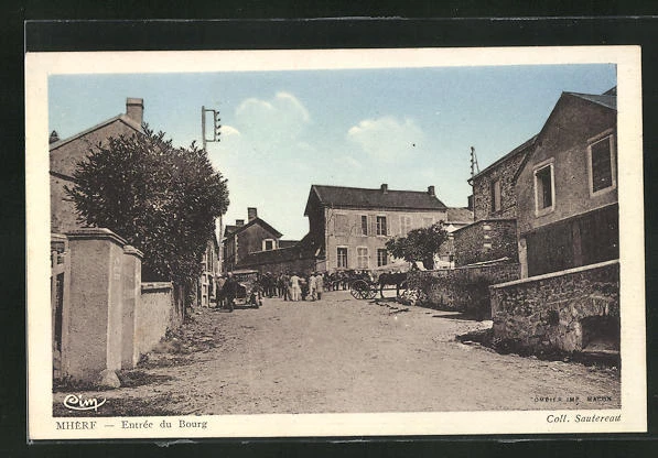 CPA Mherf, Entrèe du Bourg, vue de la rue