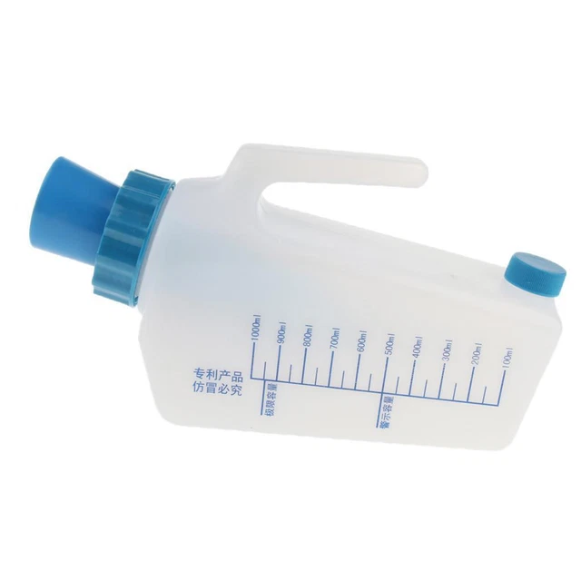 Bolsa de botella de orina reutilizable para hombre, recipiente de drenaje nocturno