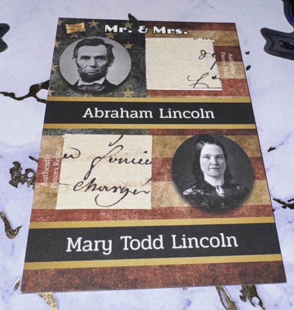 Carte Collection Abraham & Mary Todd Lincoln - Édition Souvenir /25 - Rare