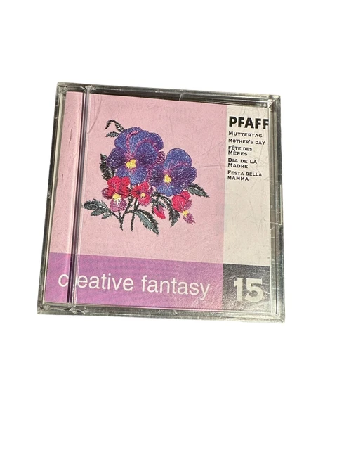 Tarjeta bordada Pfaff fantasía creativa #15 Día de la Madre