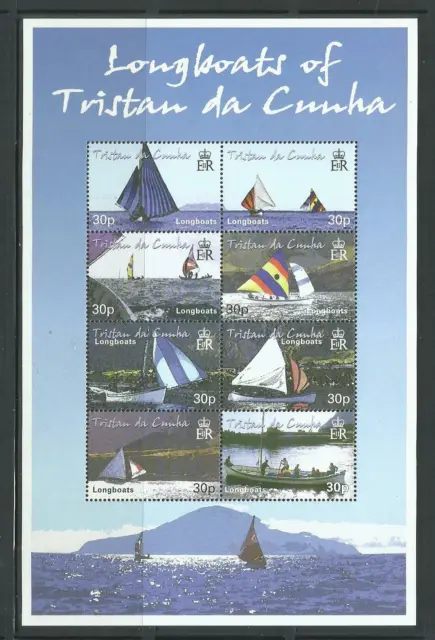 TRISTAN DA CUNHA. Año: 2001. Tema: BARCOS TRADICIONALES.