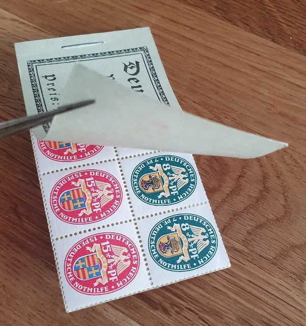 Briefmarken-Heftchen Nothilfe 1928, postfrisch