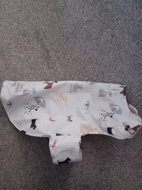 Nearly New, Wags & Whiskers Dog  Raincoat from Next, Grey/Multi, Size L