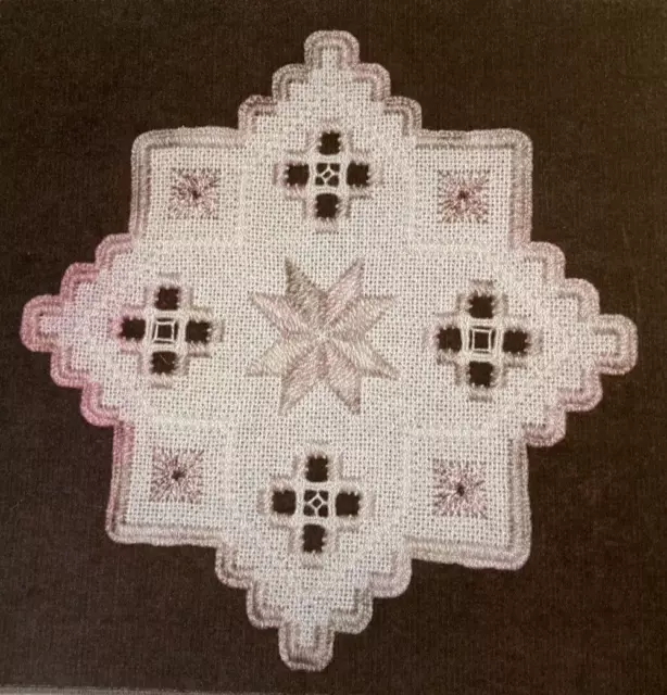 Kit de colección para principiantes Hardanger Doily comenzó aprox. 7" (ver fotos)