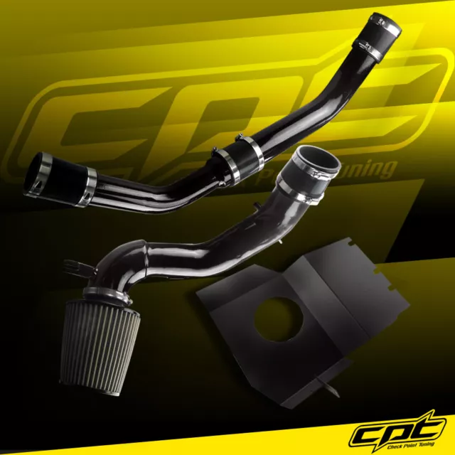 For 08-15 Lancer Turbo 2.0L Evo X 10 Black Cold Air Intake + Stainless Filter