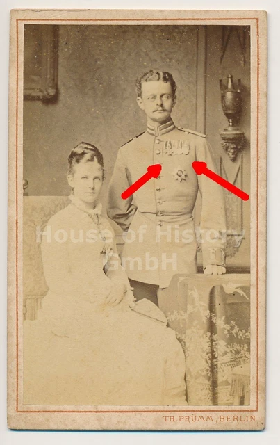 122466, Portraitfoto CDV, Offizier, Garde Rgt, Ordensspange, EK 1870, Bruststern