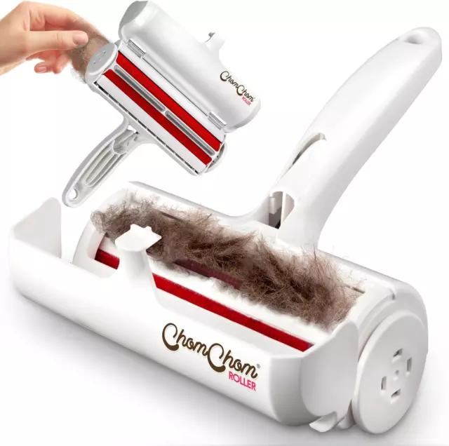 Chom Chom Roller Pet Hair Remover and Reusable Lint Roller -  Cat and Dog Hair R