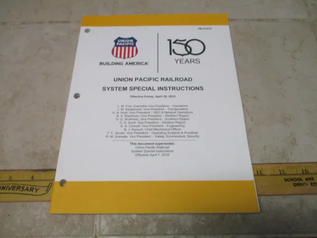Union Pacific RR Special Instructions Effective 2012 Railroad Book