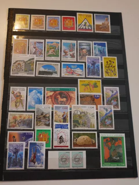 Andorre Lot 37 Timbres Neufs** De 2002-2003. Bonne Valeur