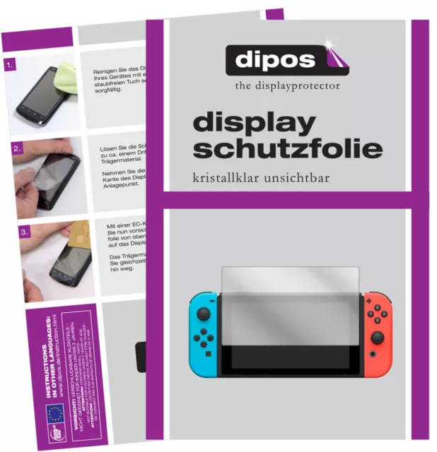 2x Schutzfolie für Nintendo Switch klar Displayschutzfolie Folie Displayfolie