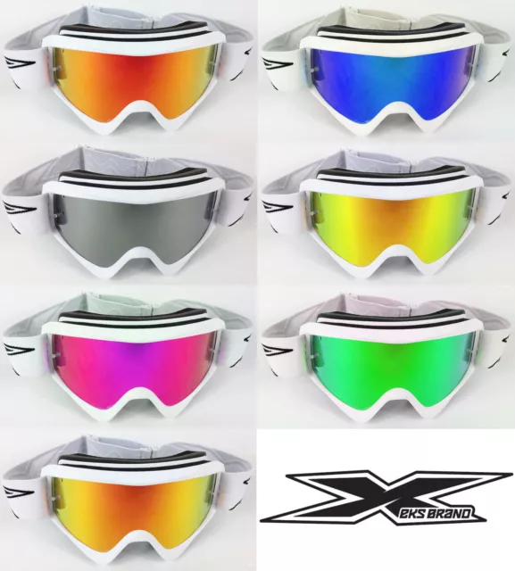 Eks Brand Gox Replacement Goggle-Shop Motocross Mx Goggle Chrome Mirror Lens