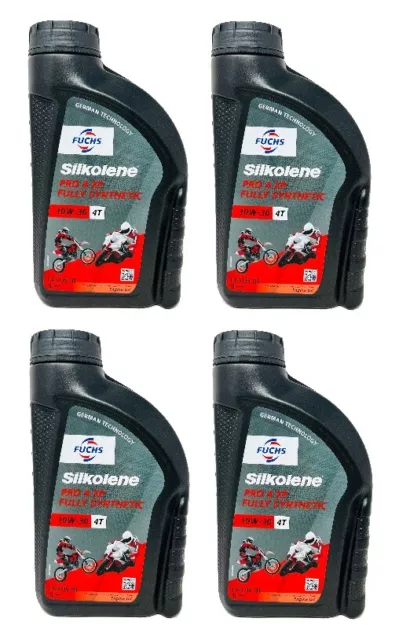 FUCHS SILKOLENE PRO 4 10W-30 4Liter Motoröl 4T API SM SN JASO MA2 Motorrad