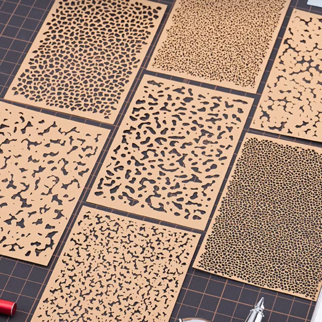 1/72 1/48 1/32 1/35DIY Model Aging Camouflage Leakage Spray Stencil Template Set