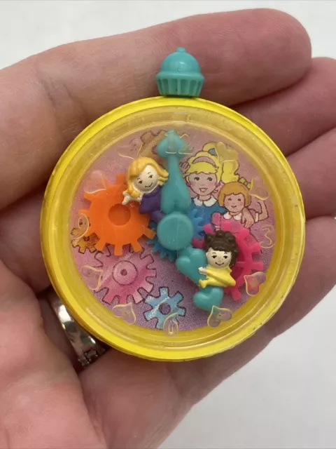 Polly Pocket 1994 Bluebird Toys Clock Gears McDonalds Dolls Attached to Hands