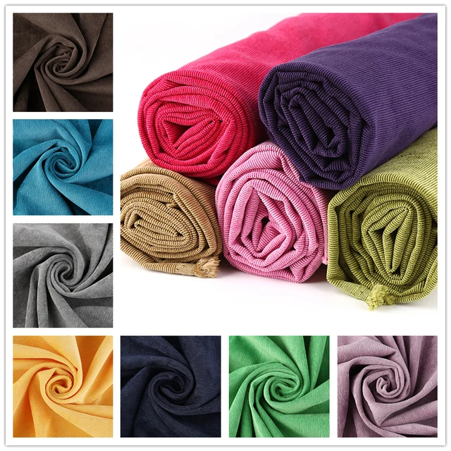Retro Corduroy Fabric Upholstery Shirt Pants Curtain Cushion Cloth Striped Craft