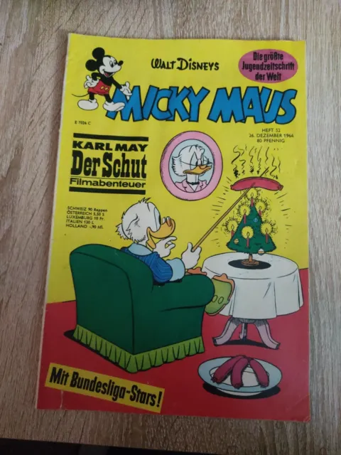 Micky Maus 1964,Heft 52, 26.Dezember 1964,Mit Fußballbild Eintracht Braunschweig
