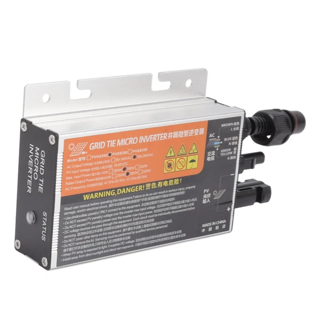 Micro-onduleur Grid Tie MPPT 750W – Entrée Solaire 24-60V, Sortie AC 220V – Pour Panneaux Solaires 24V/36V – Sans Batterie