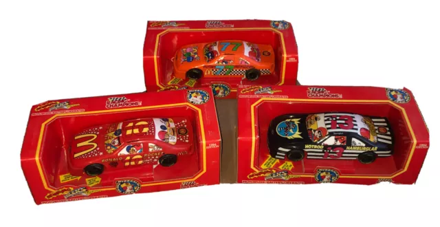 Racing Champions Battery Operated Mcdonalds Cars In Box Hamburglar, Ronald & Fry