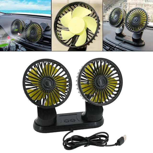 Tableau De Bord De Voiture Ventilateur à Double Tête Angle Réglable à 3