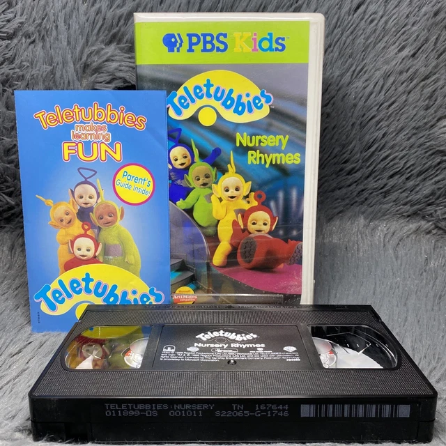 teletubbies-nursery-rhymes-vhs-tape-1999-pbs-kids-white-clam-shell