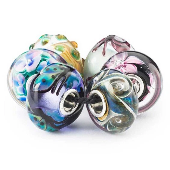 Set De Pendentifs Trollbeads Riflessi Dorati - Modèle TGLBE-00047 - Neuf Avec étiquettes - Multicolore