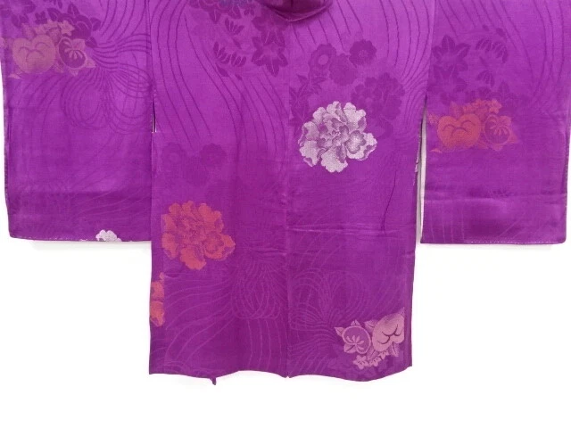 36558# JAPANESE KIMONO / ANTIQUE HAORI / TAISHO ROMAN STYLE / URUSHI / PEONY &am