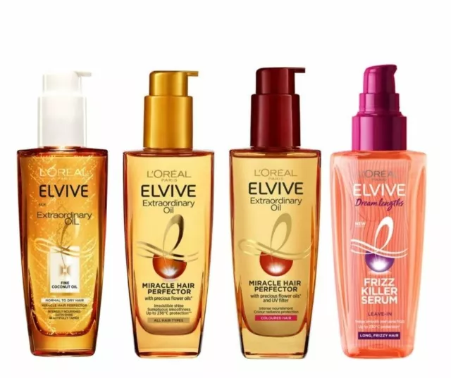 L'Oreal Elvive Extraordinary All Hair Types Oil Or Leave In Serum 100ml Each New