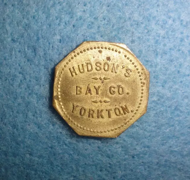 Scarce Canada Token  "Hudson's Bay Company Yorkton / 25c In Trade",  Brass.