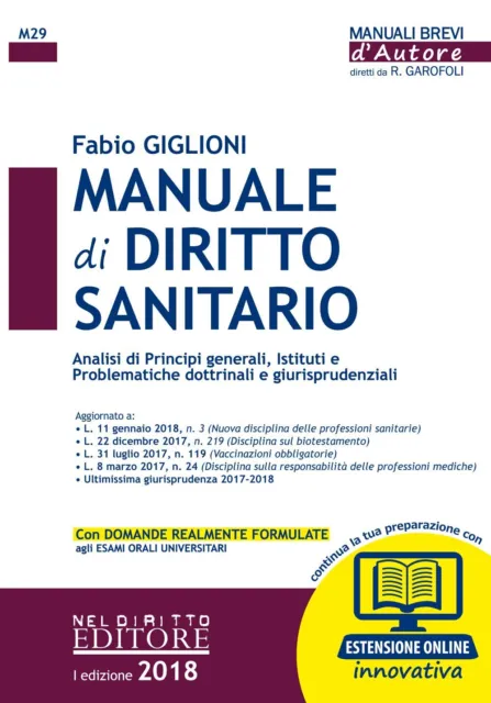 9788832702453 Manuale di diritto sanitario. Con espansione online - Fabio Giglio