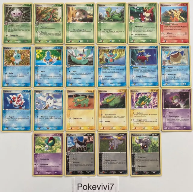 x22 Pokemon Cards / Pokemon Card Block EX Ruby & Sapphire in Italian ITA