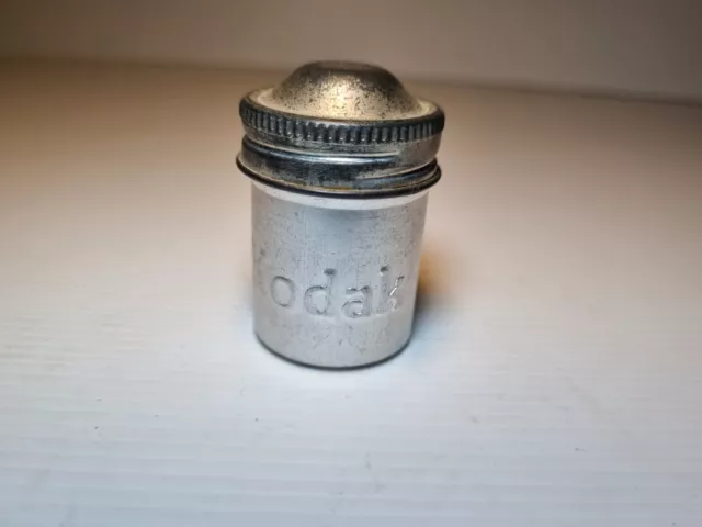 Vintage Kodak 35mm Metal Film Can with Screw Top