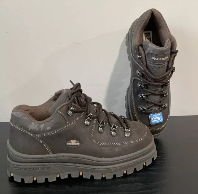 Women’s Size 10 Skechers Jammers 90s Y2K Brown Platform Chunky Tough Shoes