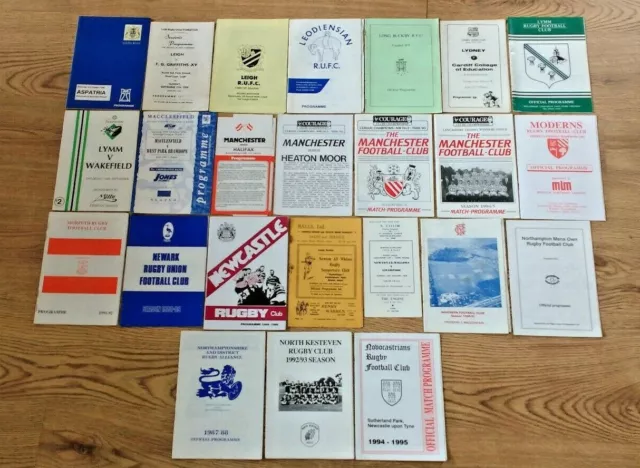 English Club Rugby Union Programmes 'D - N' 1950 - 2018