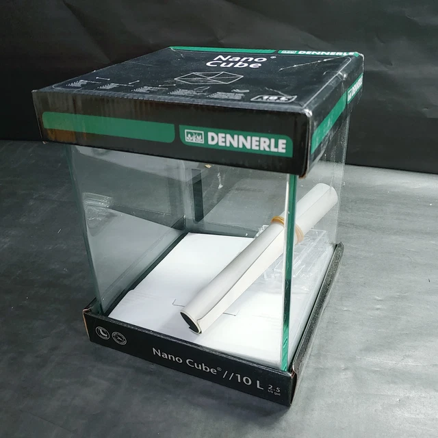 Dennerle Nano Cube 10L Square Rimless AIO Clear Glass Aquarium Fish Tank