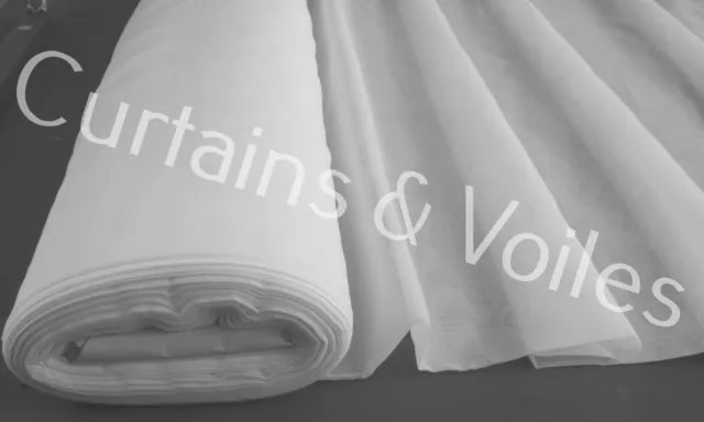White FIRE RETARDANT Voile fabric roll 150 cm wide Wedding Event Curtain £2.15