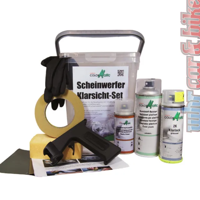 ColorMatic Scheinwerfer Klarsicht Set Reparatur Kunststoff Front- & Rückleuchten