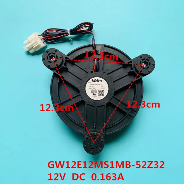 For Haier Refrigerated Frozen Cooling Motor Fan GW12E12MS1MB-52Z32 DC12V 0.163A