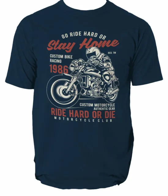 T-shirt rigida Go Ride garage casa personalizzata adulto uomo moto velocità S-3XL