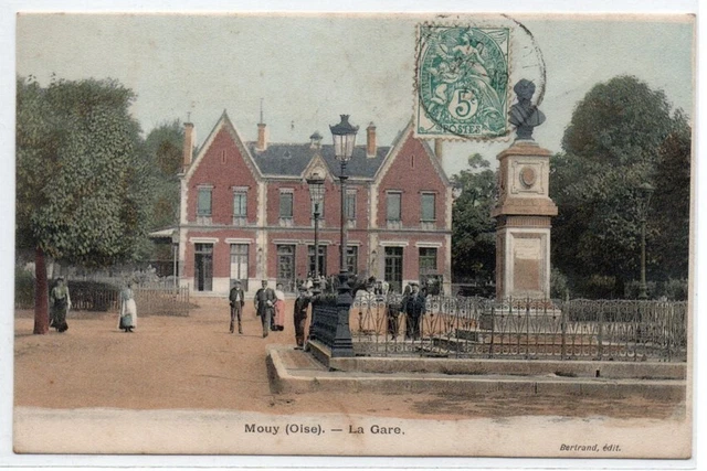 CPA MOUY Oise La Gare Animation
