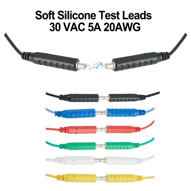 Cavo Test Magnetico Bianco Giallo 30V AC/5A 6PCS Nero Blu Durevole Verde